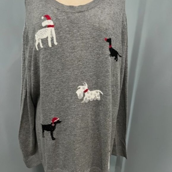 CJ Banks Holiday Puppy Sweater - Picture 2 of 13